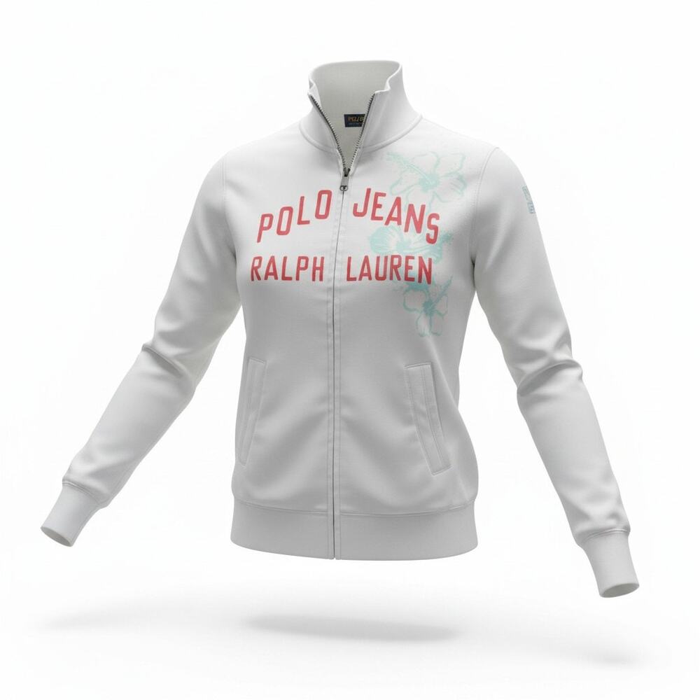 Polo Jeans Ralph Lauren Y2K Spell Out Zip Track Jacket S